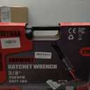 Alloyman 3/8" Cordless Ratchet Wrench Set, 60FT-LBS(80N.m) Electric Ratchet, 12V Extended Power Socket Wrench Set with Variable Speed, 6 Sockets, LED Light, 1/4" Adapter, 1/2" Adapter, 2 Batteries