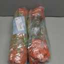 2 x Alupssuc 24 Bundles Artificial Fall Mums Flowers for Outdoors Decoration, UV Resistant Silk Violet and Faux Eucalyptus Autumn Fake Plants for Outside Indoor Yard Home Patio Porch Decor, Fall Red