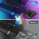 Charging Dock for 2025 Nintendo Switch 2 JoyCon Controller, Fast Charging Station for Joy-Con 2 Controllers, Magnetic & Weighted Base, LED Indicators, with USB-C Cable and 2 Wirst Strap