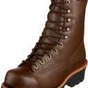 Chippewa Men's Paladin 8" Lace-to-Toe Logger Boots - Waterproof, Slip-Resistant Work Boots for Men (11, Bay Apache)