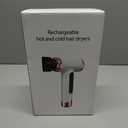 Cordless Hair Dryer, 200W Portable Hair Blow Dryer, USB Rechargeable Travel Hair Dryers, Wireless Hair Dryer Fan with 15000mAh Battery (White)