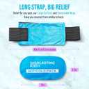 Gel Ice Packs for Injuries Reusable, Hot & Cold Gel Wrap (4 Pack), Adjustable & Flexible, Long Lasting Instant Compression for Back, Knees, Shoulders, Elbows, Neck, Foot & Ankle
