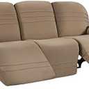 H.VERSAILTEX 5-Pieces Recliner Sofa Covers Stretch Reclining Couch Covers for 3 Cushion Reclining Sofa Slipcovers Furniture Covers Form Fit Customized Style Thick Soft, Warm Sand