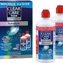 Clear Care Plus Cleaning Solution with Lens Case, Twin Pack, Multi, 12 Oz, Pack of 2