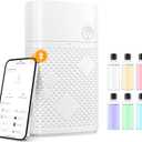 nimin Smart Essential Oil Diffuser - Waterless Ultrasonic with App Control, Ultra-Quiet & 650ml Essential Oils Included, Wall/Tabletop for Bedroom, Office, Bathroom,V06 Pro