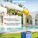 VEVOR Foam Machine, 9.84 to 16.40 ft Spray Distance Foam Cannon Party Machine, Bubble Cannon with 74QT Water Tank, Stable Vertical Design, Dense Foams Maker for Gatherings, Celebrations & Par