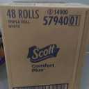Scott ComfortPlus Toilet Paper, 48 Triple Rolls, 231 Sheets per Roll, Septic-Safe, 1-Ply Toilet Tissue