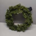 JOYIN 24'' Pre-Lit Christmas Wreath with Warm Lights, Large Lighted Christmas Wreaths for Front Door, Windows, Living Room, Xmas Indoor & Outdoor Holiday Decorations, Battery Operated