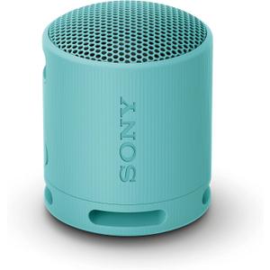 Sony SRS-XB100 Wireless Bluetooth Portable Lightweight Super-Compact Travel Speaker, Durable IP67 Waterproof & Dustproof Shower Speaker, 16 Hour Battery, Versatile Strap, & Hands-free Calling, Blue