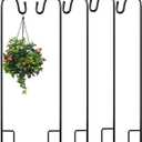5 Pieces 32 Inch Shepherds Hooks for Outdoor Adjustable Shepherds Hook Metal Garden Bird Feeder Pole Black Plant Hangers Stakes for Plant Baskets Solar Lanterns Bird Feeders Weddings Dcor (5 PCS)
