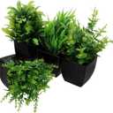 Small Fake Plants in Pot Set of 4 Artificial Hydrangea for Indoor Home Office Decor Lifelike Faux Greenery No Maintenance Ideal for Bathroom