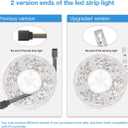 DAYBETTER Led Strip Lights 32.8 ft RGB Color Changing Lights Strip for Bedroom, Desk, Home Decoration, with Remote and Power Supply
