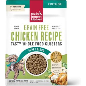 2 x The Honest Kitchen Whole Food Clusters Puppy Grain Free Chicken Dry Dog Food, 1 lb Bag