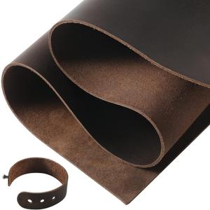 RingSun 24''X24'' Coffee Leather Sheets for Crafts (2mm), Full Grain Leather Tooling Leather