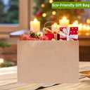 Johuivo Large Paper Bags with Handles, 50 Pcs Brown Shopping Paper Bags, Recyclable Kraft Paper Bag and Gift Bag Retail Bag for Small Business, Grocery, Party Favors, 16x6x12 Inches