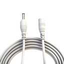 DC Power Extension Cable, 5.5mm x 2.1mm, Security Camera Power Cord, White (1, 3.3 ft)