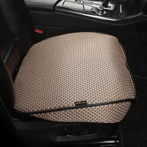 Auto Newer Breathable Universal Four Seasons Car Seat CoversLuxury Car Seat Cushion Protectors for Front Seat Bottoms,Compatible with 95% Vehicles Fit for Cars Truck SUV (Gold Beige,1PCS)