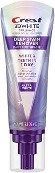 Crest 3DWhite Brilliance Deep Stain Remover Brilliant White Toothpaste 