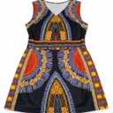 Midi Dress for Women - Printing Summer Dresses M