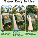 50PCS Fruit Protection Bags with Drawstring, 8x12 Inch Green Organza Produce Bags for Fruit Trees, Mesh Netting for Garden Protection