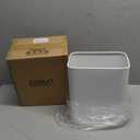 Cesun Small Bathroom Trash Can 2.1 Gallon Wastebasket, Modern Metal Garbage Can Office Waste Basket, White Stainless Steel Trash Bin for Bedroom, Home Office, Toilet, rv, Near Desk, Under Sink.