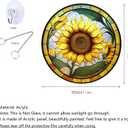 Sunflower 11.8'' 2D Acrylic Window Hanging, Beautiful Flower Art Suncatcher Wall Decor for Kitchen Indoor Outdoor Home Garden, Sunflower Gift Ideas for Women Mom Grandma Teacher