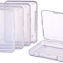 BENECREAT 18 Pack 2.63x2x0.47 Inches Rectangle Clear Plastic Bead Storage Containers Box Drawer Organizers with lid for Items,Earplugs,Pills,Tiny Bead,Jewelry Findings