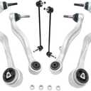 Front Lower Control Arm with Ball Joint Sway Bar Link Outer Tie Rod End Compatible with BMW 525i 2006-2007, 528i 2008-2010, 530i 2006-2007, 535i 2008-2010, 545i 2004-2005, 550i 2006-2010,8Pcs