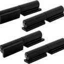 4PACK Gate Hinge, Heavy Duty (7"), Weld-On Install, Wood/Metal Fence - Black