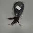 ICRAB 10" Womens Human Hair Braided Headband Hairpiece Natural Looking Hairband Braids Human Hair Topper Wiglets Clip In Topper Hair Piece with Bangs Twist Braid Human Hair Topper Dark Brown