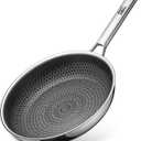 Non Stick Frying Pans Hybrid Ceramic, 12 Inch Tri-Ply Stainless Steel Skillet, Non-Toxic, PFAS/PFOA/PTFE Free, Metal Utensil Safe, Dishwasher & Oven Safe, Induction Compatible,Upgraded Version