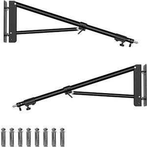 2 PCS Wall-Mounted Boom Arm for Ring Light, Monolight, Softbox, Umbrella, Reflector, Support 160 Degree Rotation, Max Length 67in/169cm