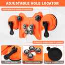 Drill Bit Hole Saw Guide, 4-84mm Portable Glass Tiles Drill Guide Adjustable Hole Locator Holder for Ceramic Glass Marble Tile (Orange)