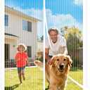 METAONLY Magnetic Screen Door Mesh Fits 32" x 80" Door - Curtain Size 34" x 82", Works for Patio, Sliding Door, Keeps Bug Mosquito Out, Fresh Air Flow, White