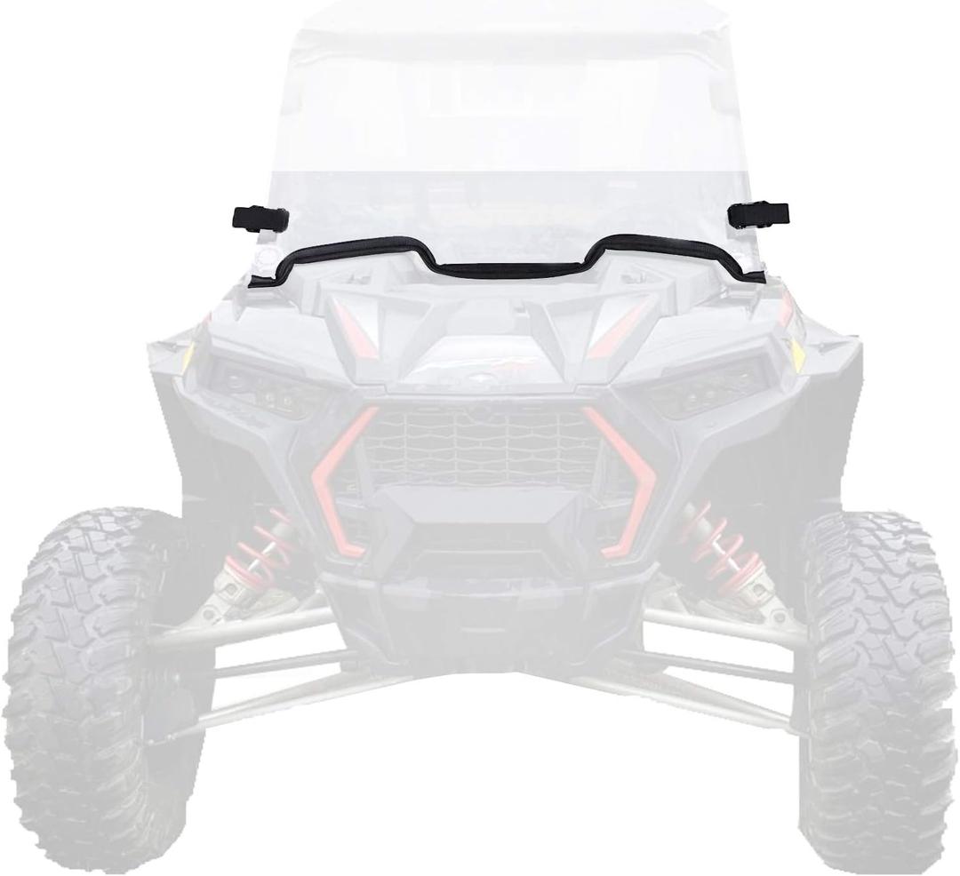 Clear Half Windshield Heavy Duty Scratch Resistant Windscreen with Two Clamps Compatible with Polaris RZR XP 1000 / 4 1000 2019-2020