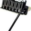 10.5mm Electric Guitar Bridge Vacuum Black 6 Point tremolo bridge Stainless Steel Saddles Plate Brass Block Electric Guitar Bridge 6 String Start Stratocaster