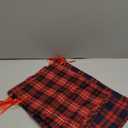 Weewooday 6 Pcs Christmas Drawstring Gift Bag Reusable Cotton Buffalo Plaid Bag Sack Xmas Red Black Wrapping Storage Christmas Candy Goodie Holiday Party, 2 Size (Red Black Plaid)