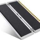 ORFORD Portable Wheelchair Ramp 4FT, Handicap Ramps, Non-Skid Aluminum Wheel Chair Ramp, Threshold Ramps for Doorways, Home Steps, Stairs, Entry (4FT (Usable height 4-12 inch))
