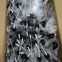 TREEHAC 50 Pcs 3.4 oz Glass Spray Bottles, 5.5 Inch by 1.6 Inch, with Funnel, Dropper and Cleaning Brush for Essential Oils, Perfume and Aromatherapy Travel Use, Refillable Set (Brown)