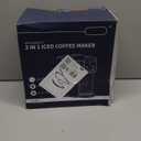 Hot & Iced Coffee Maker with Bold Setting, Single Serve Coffee Maker for K Cup and Grounds, 6-14 Oz Brew Sizes, 50 Oz Removable Water Tank, One Cup Coffee Machine with Reusable Filter, Black