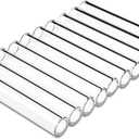 3 Inches Long 10 Pieces Glass Borosilicate Tubes 12 mm OD 2mm Thick Wall Tubing, Clear Tubes for Art DIY
