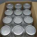 WELLIFE Wide Mouth Mason Jars, 12 Pack Mason Jars 32 oz for Pickling, Canning, Fermenting and Food Storage, Microwave & Dishwasher Safe