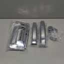Chrome Door Handles with Top Half Mirror Covers with Tailgate Cover (with Camera Hole) kit Fits 2014-2018 Silverado/Sierra 1500 2500 3500, (Not for Towing Mirror)