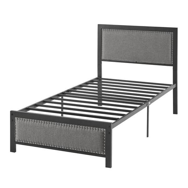 Metal Twin Gray Bed Frame with Linen Upholstered Headboard, Platform Bed with 12.6 in. Under Bed Storage and Nailhead
(35)
Questions & Answers (11)