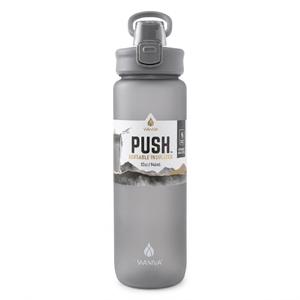 MANNA Push Bottle 39oz Plastic with Straw, Blue