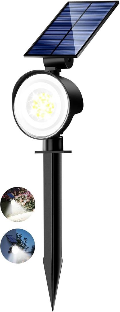 nipify 1 Pack Solar Spot Lights Outdoor Waterproof with 3 Modes, Solar Spotlight Light for Outside Yard Landscape Lighting Pathway Lights Wall, Cool White nipify 1 Pack Solar Spot Lights Outdoor Waterproof with 3 Modes, Solar Spotlight Light for Outside Yard Landscape Lighting Pathway Lights Wall, Cool White