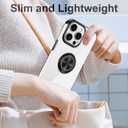 Tnarru Designed for iPhone 15 Pro Max Case with Stand [Magnetic Ring Holder Kickstand] Soft TPU Bumper Non-Yellowing Anti-Scratch Lightweight Slim for iPhone 15 Pro Max Case Black and Clear