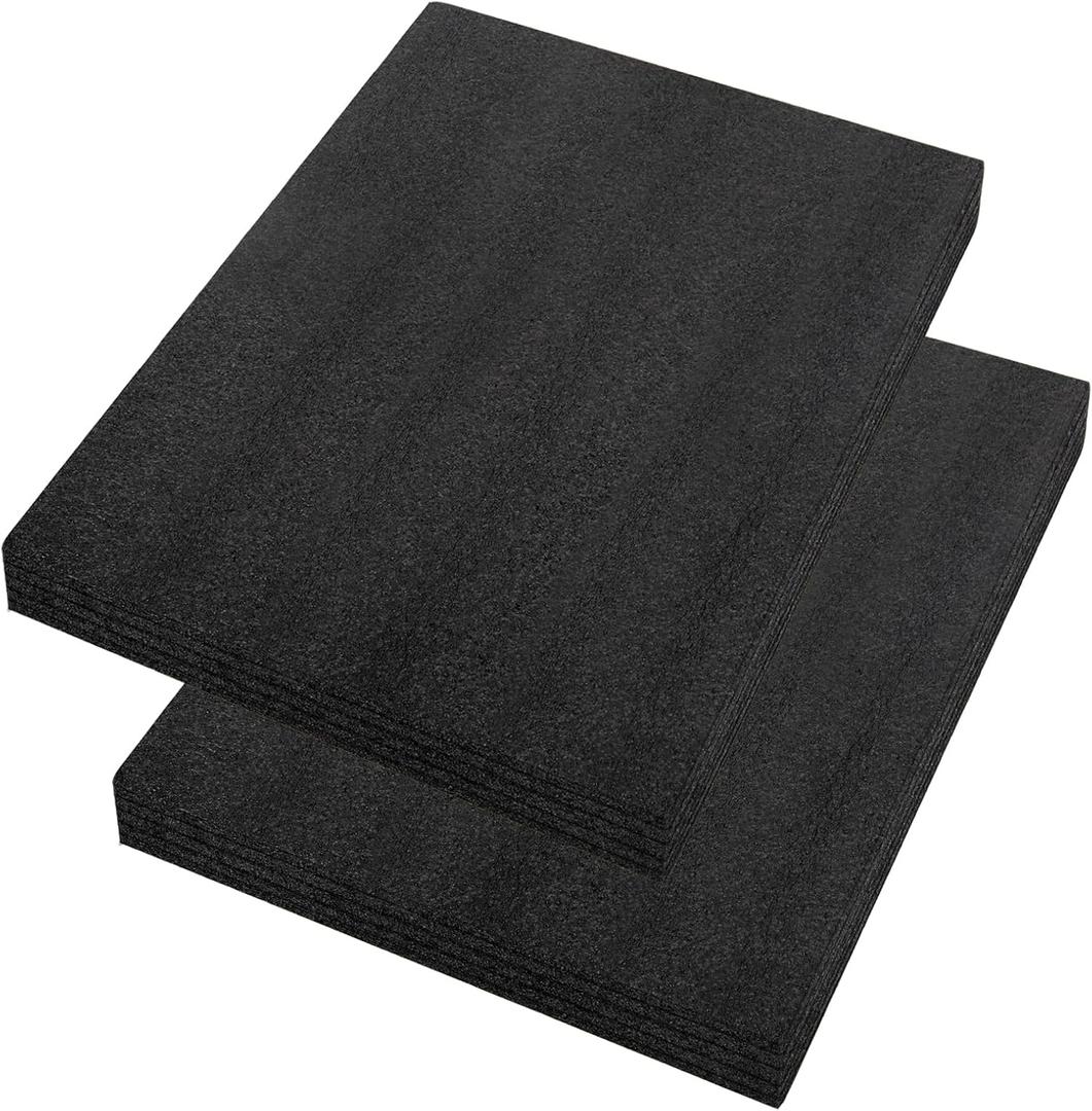 Yeecheng 2 Pcs 12 x 16 x 1INCH Black Polyurethene Foam Sheets,Cuttable Packing Foam Block Foam Padding for Packing and Crafts,Toolbox Storage.