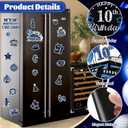 10th Birthday Cruise Door Magnets Decorations, Blue Black Silver Happy 10th Birthday Cruise Ship Door Decor Magnetic for 10th Boys Girls Anniversary Party Supplies Door Refrigerator Fridge Car Kitchen