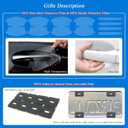 2PCS Pink Adventure Awaits Pattern License Plate Frames for Girl Women - Universal Aluminum Stainless Steel Car Tag Covers Holder with Screws, Caps, Rattle Proof Pads and Handlebar Stickers